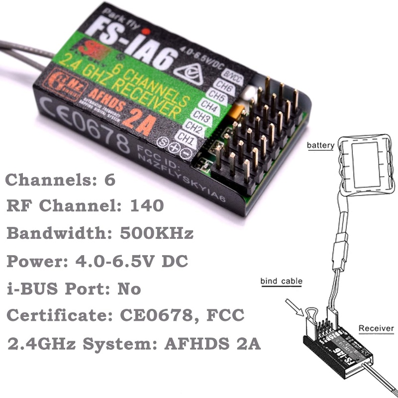Flysky FS-IA6 Receiver 6CH Dua - Drone Antenna recensie en prijs
