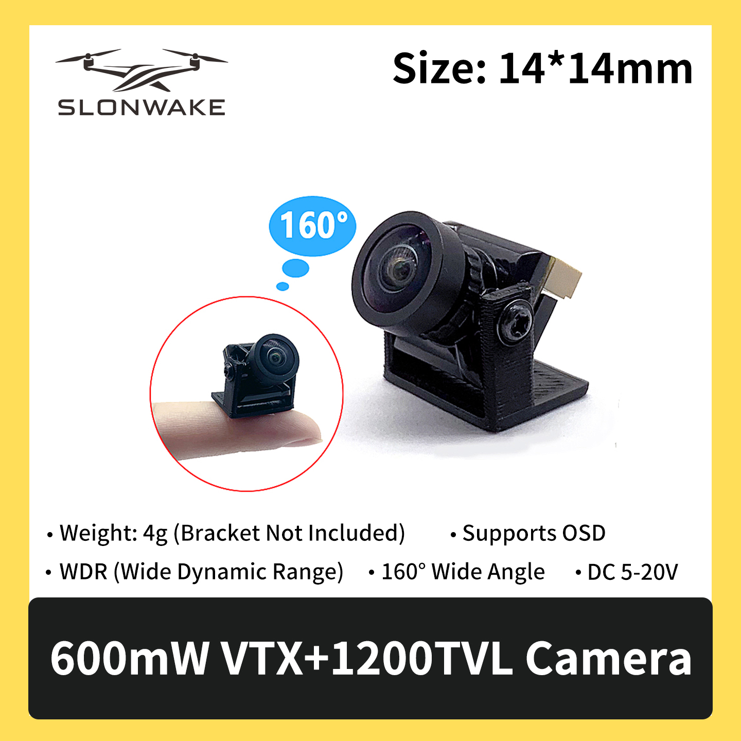 SLONWAKE 5.8G 600mW 7-24V FPV  - Drone Frame recensie en prijs