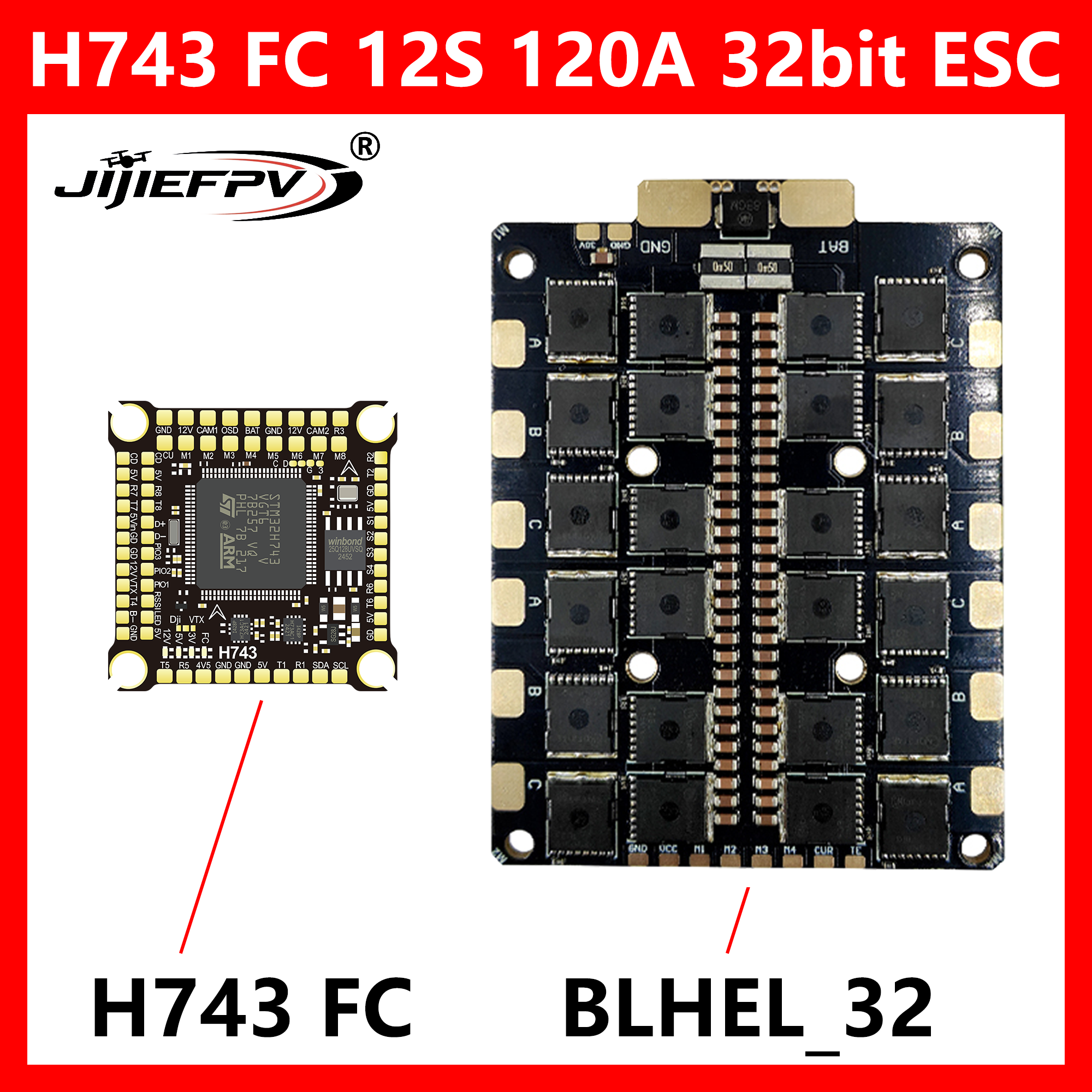 JIJIEFPV BLHEL_32 12S 120A 32b - Drone Power Distribution Board recensie en prijs