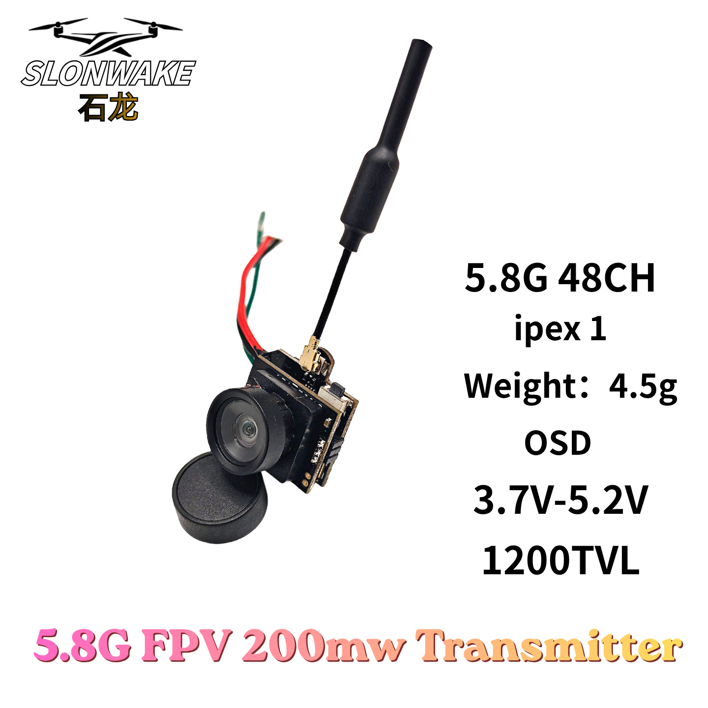 Slonwake 5.8G 48CH 200mW FPV D - Drone Frame recensie en prijs