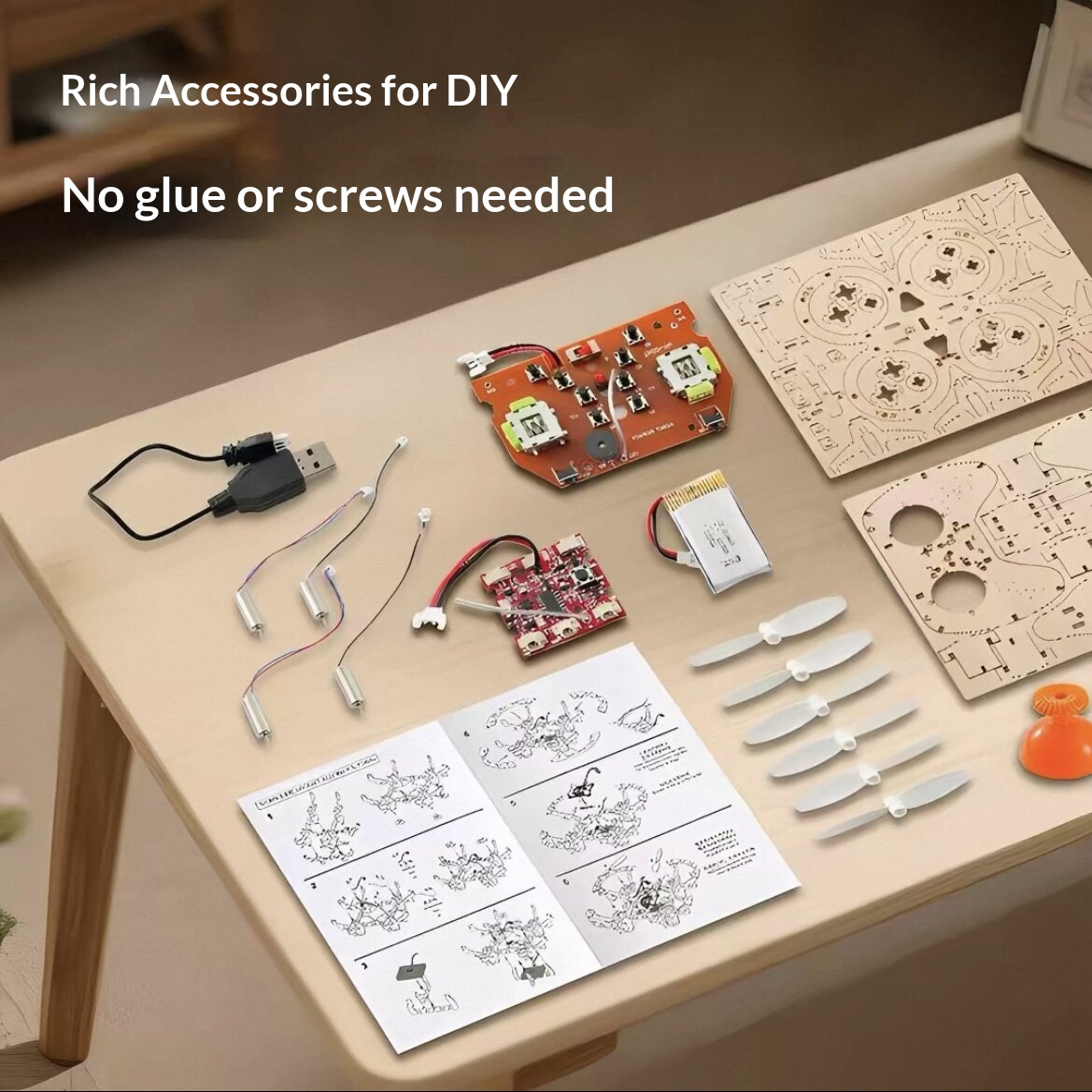 2026 New Wooden DIY Assembled  - Drone Battery recensie en prijs
