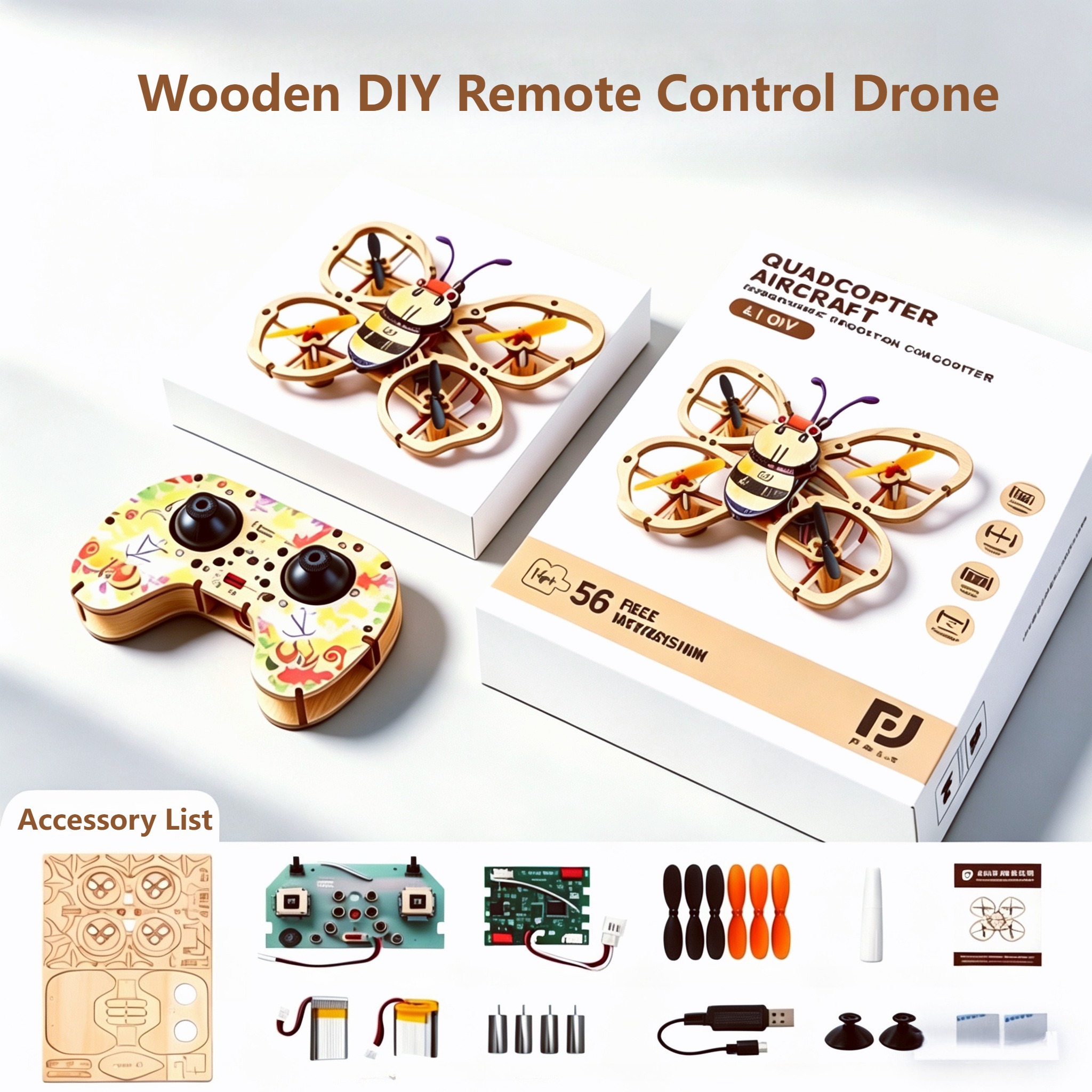 2026 New Wooden DIY Assembled  - Drone Battery recensie en prijs