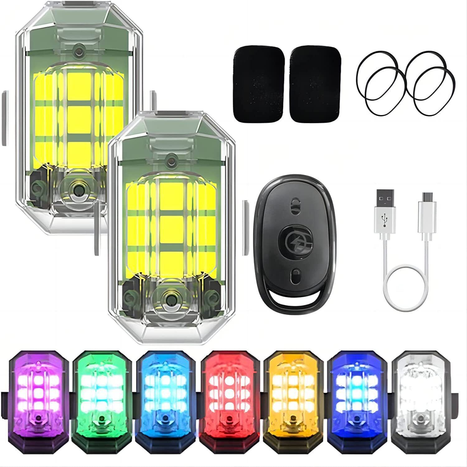 1/2/4Pc Remote Motorcycle Ligh - Drone Led Light recensie en prijs