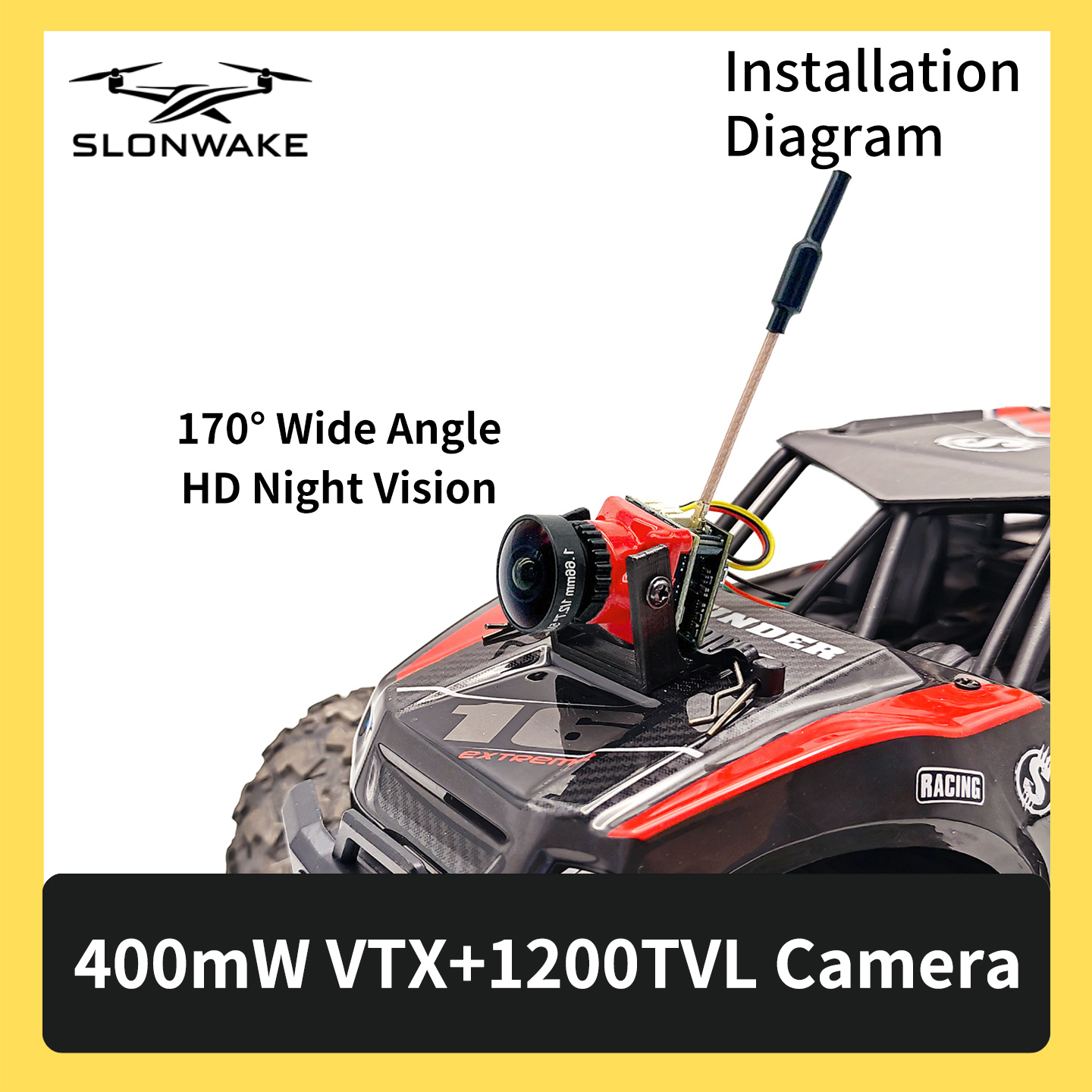 SLONWAKE 5.8G 48CH FPV 400mw V - Drone Frame recensie en prijs