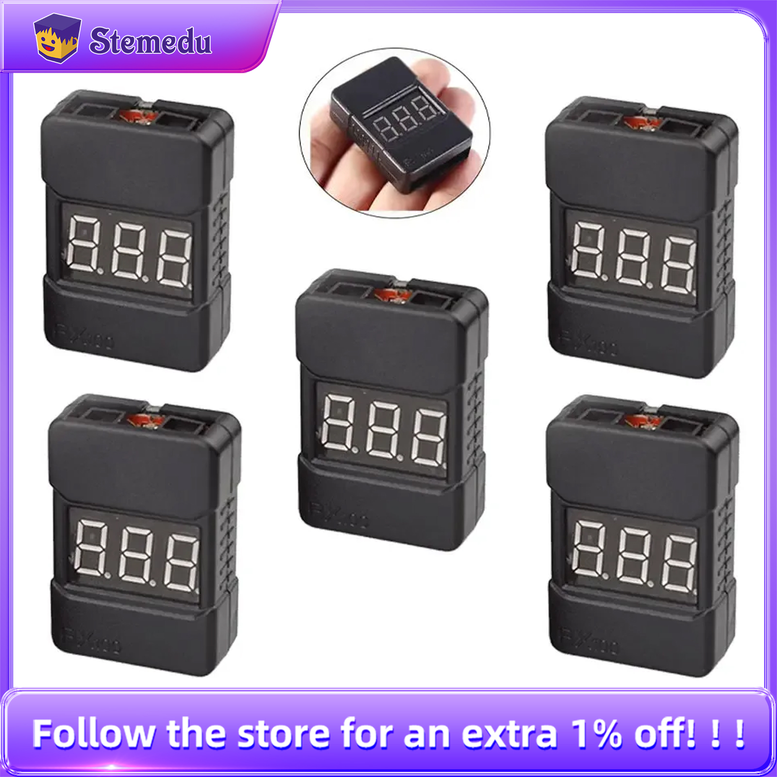 BX100 1-8S Lipo Battery Voltag - Drone Buzzer recensie en prijs
