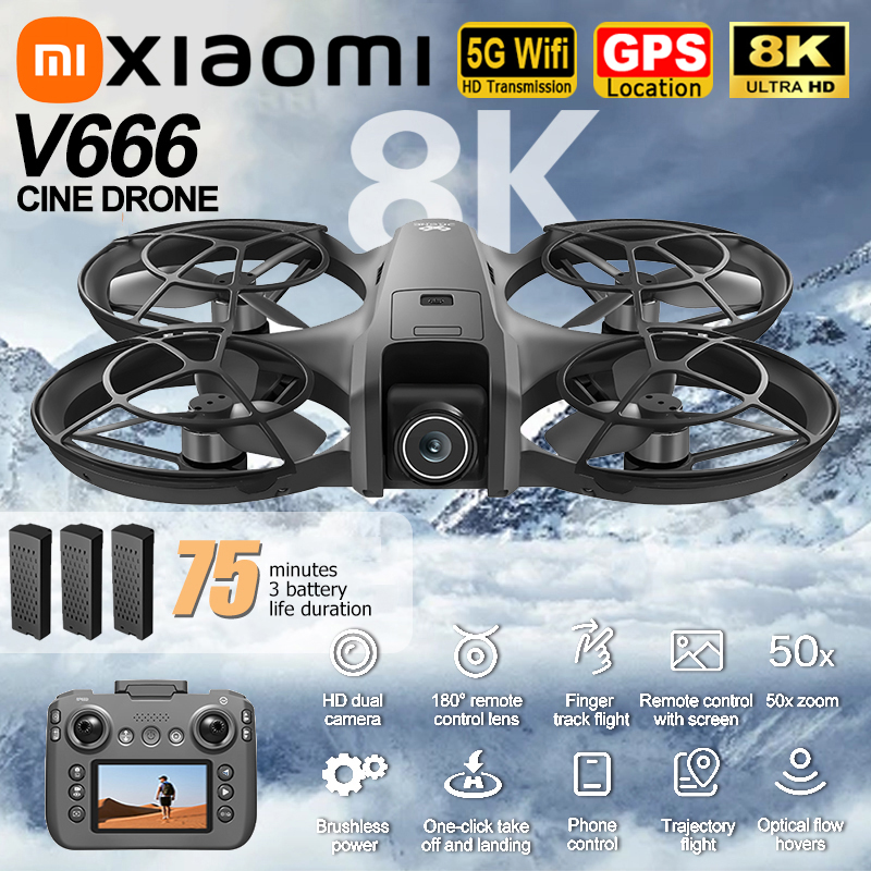 Xiaomi V666 Drone 8K Aerial HD - Drone Gps Mount recensie en prijs